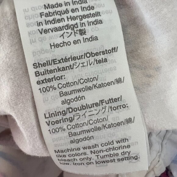 J Crew Ruffle V-Neck‎ Top Size S Floral Vine Block Print Tank Cotton Lined AN768 - Picture 8 of 12